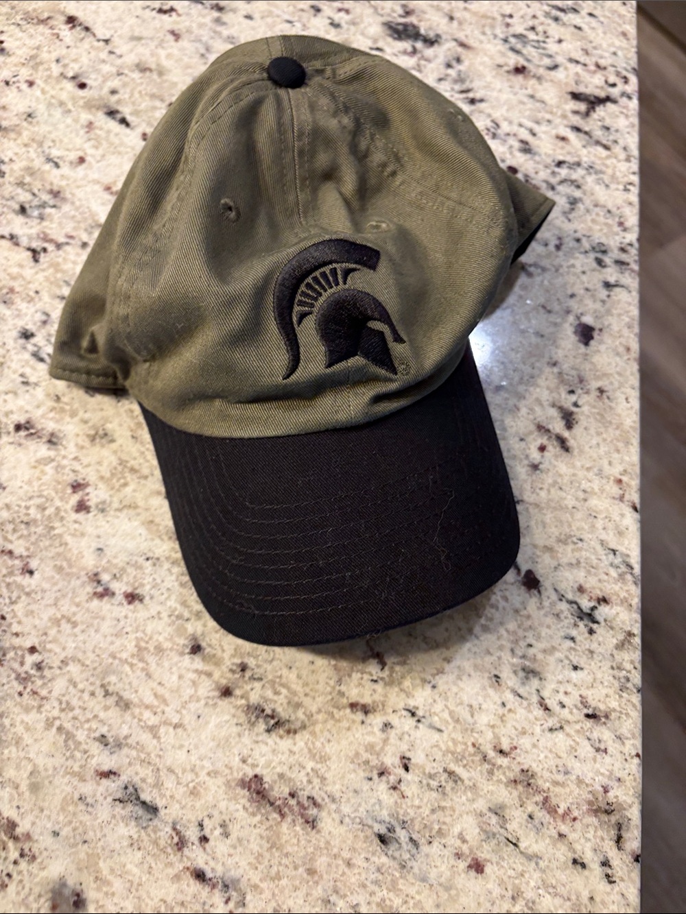 Nike Drifit Michigan State Olive Green & Black Two-Tone Baseball Cap